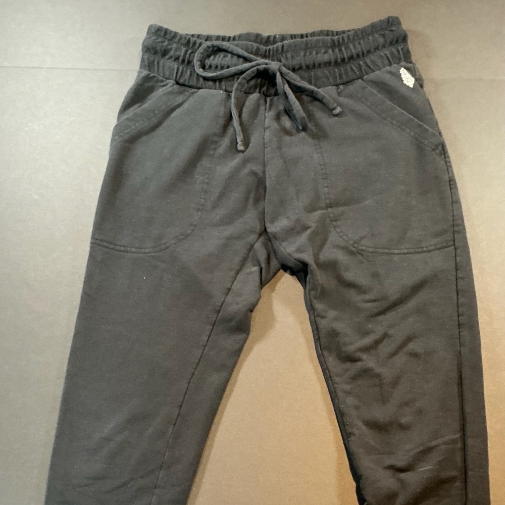 Free People Black Drawstring Jogger Sweatpants Size Small